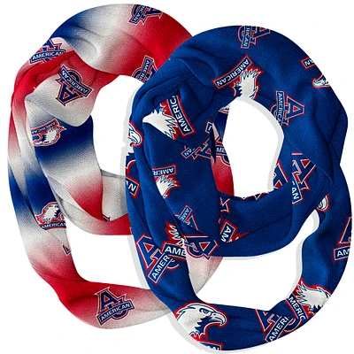 Vive La Fete  American University Eagles Two-Piece Infinity Scarves Set