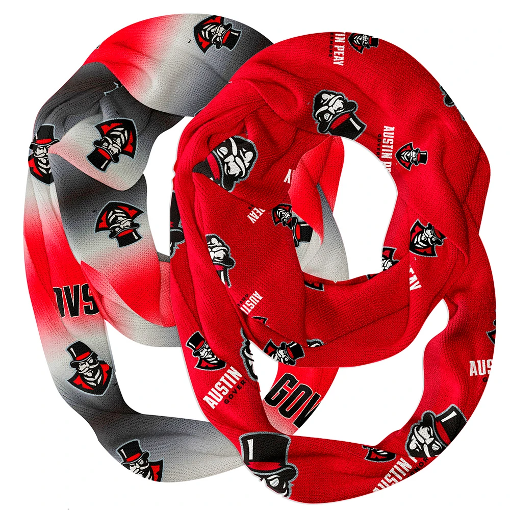 Vive La Fete Austin Peay State Governors Two-Piece Infinity Scarves Set