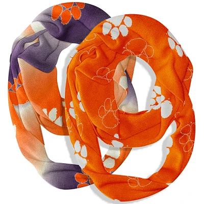 Vive La Fete  Clemson Tigers Two-Piece Infinity Scarves Set