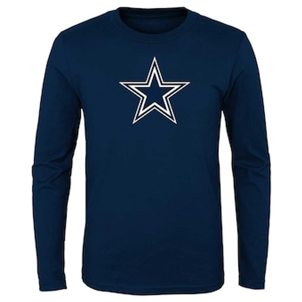 Preschool Navy Dallas Cowboys Primary Logo Long Sleeve T-Shirt