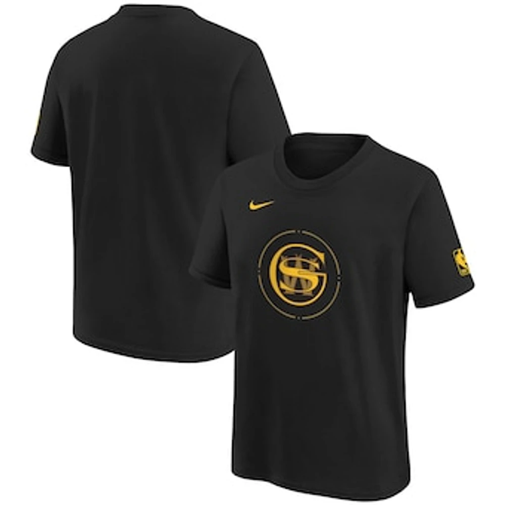 Youth Nike  Black Golden State Warriors 2023/24 City Edition Essential Logo T-Shirt