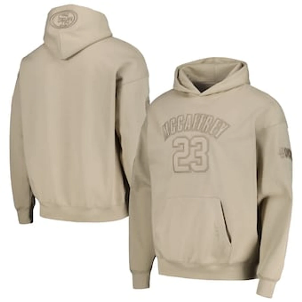 Men's Pro Standard Christian McCaffrey Tan San Francisco 49ers Player Name & Number Pullover Hoodie