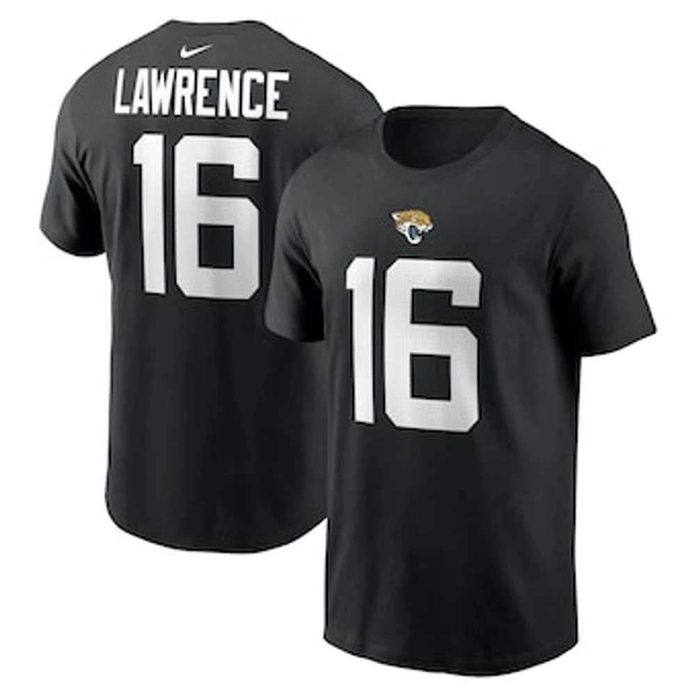 Men's Nike Trevor Lawrence Black Jacksonville Jaguars Player Name & Number T-Shirt