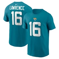 Men's Nike Trevor Lawrence Teal Jacksonville Jaguars Player Name & Number T-Shirt