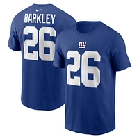 Men's Nike Saquon Barkley Royal New York Giants Player Name & Number T-Shirt