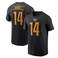 Men's Nike Sam Howell  Black Washington Commanders Player Name & Number T-Shirt