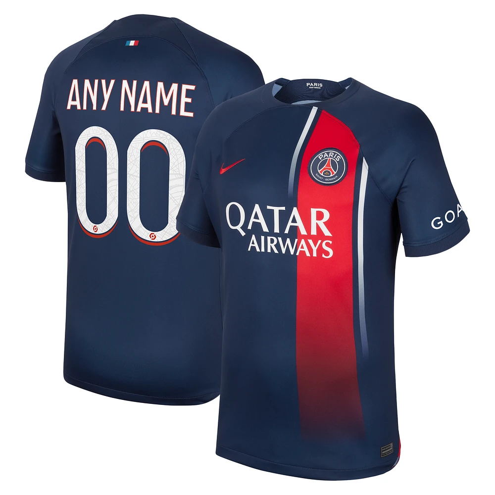 Men's Nike Navy Paris Saint-Germain 2023/24 Home Replica Custom Jersey