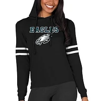 Women's Concepts Sport  Black Philadelphia Eagles Marathon Lightweight Lounge Pullover Hoodie