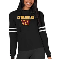 Women's Concepts Sport  Black Washington Commanders Marathon Lightweight Lounge Pullover Hoodie