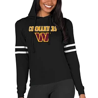 Women's Concepts Sport  Black Washington Commanders Marathon Lightweight Lounge Pullover Hoodie