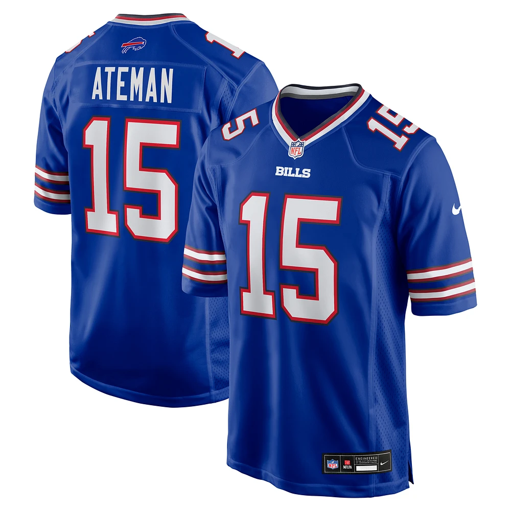 Men's Nike Marcell Ateman Royal Buffalo Bills Team Game Jersey