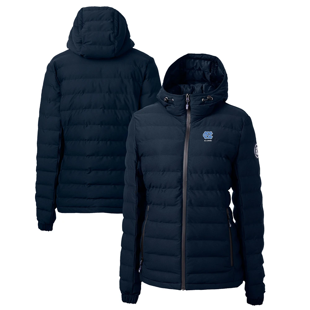 Women's Cutter & Buck Navy North Carolina Tar Heels Alumni Mission Ridge Repreve Eco Insulated Puffer Full-Zip Jacket