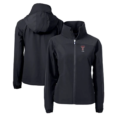 Women's Cutter & Buck  Black Texas Tech Red Raiders Alumni Charter Eco Recycled Full-Zip Jacket