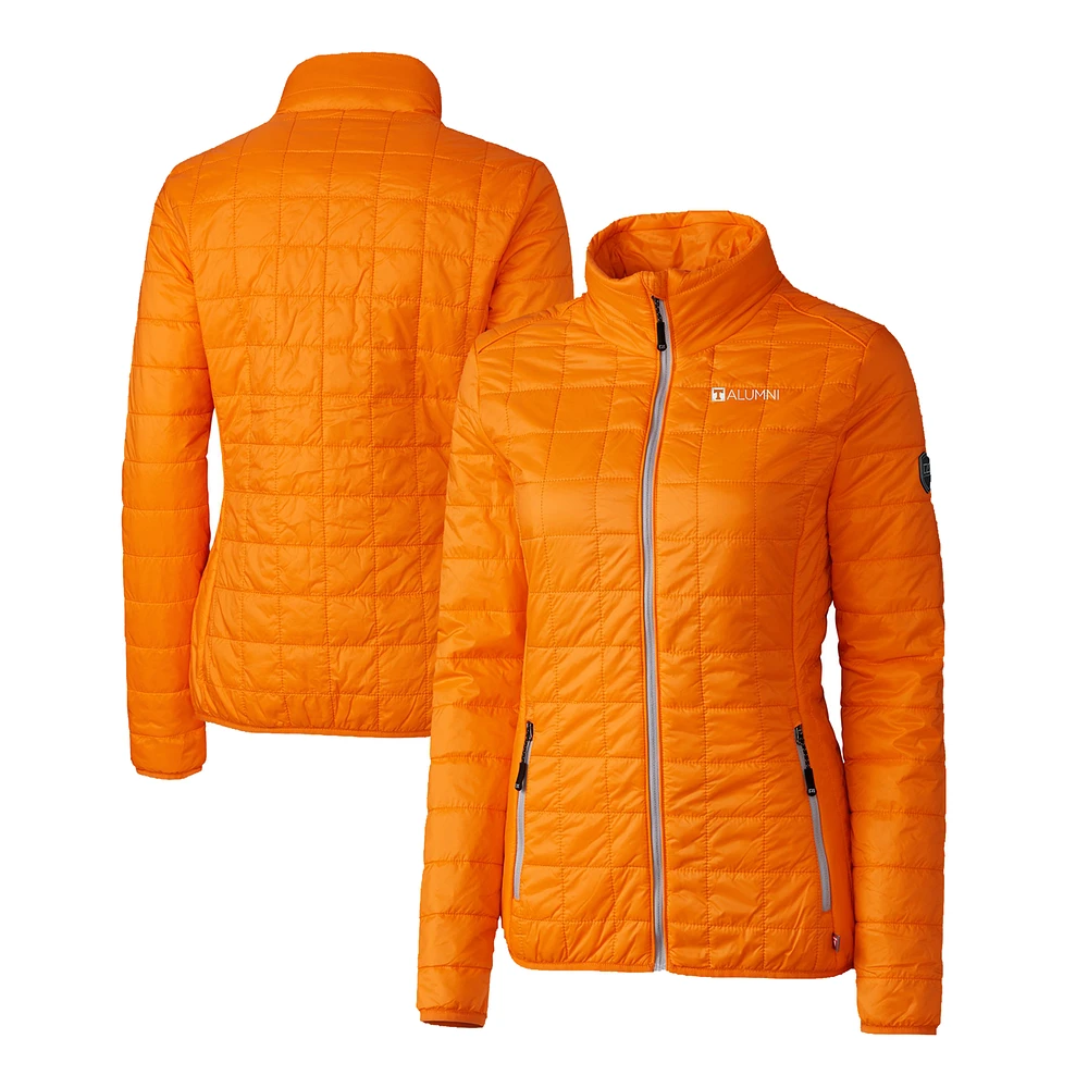 Women's Cutter & Buck Tennessee Orange Volunteers Alumni Rainier PrimaLoft Eco Insulated Full-Zip Puffer Jacket