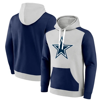 Men's Fanatics White/Navy Dallas Cowboys Primary Arctic Pullover Hoodie