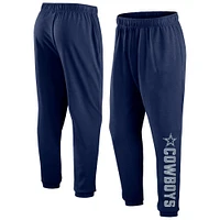 Men's Fanatics Navy Dallas Cowboys Chop Block Fleece Sweatpants