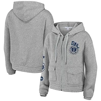 Women's WEAR by Erin Andrews Heather Gray Dallas Cowboys Full-Zip Hoodie