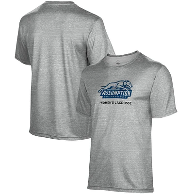 Men's ProSphere  Gray Assumption Greyhounds Women's Lacrosse Logo T-Shirt