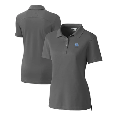 Women's Cutter & Buck  Gray North Carolina Tar Heels Alumni Advantage Tri-Blend Pique Polo