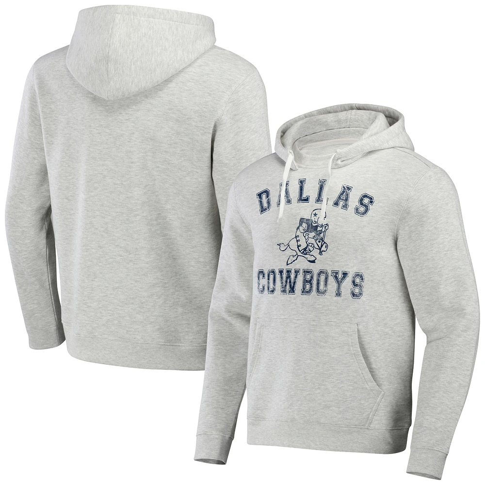 Men's NFL x Darius Rucker Collection by Fanatics Heather Gray Dallas Cowboys Coaches Pullover Hoodie