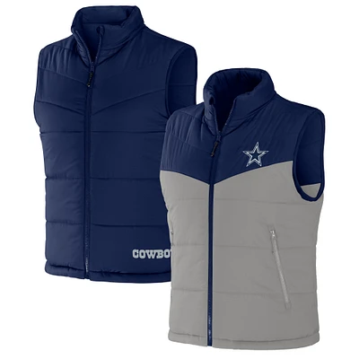 Men's NFL x Darius Rucker Collection by Fanatics Navy Dallas Cowboys Colorblocked Full-Zip Vest