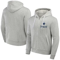 Men's NFL x Darius Rucker Collection by Fanatics Heather Gray Dallas Cowboys Domestic Full-Zip Hoodie