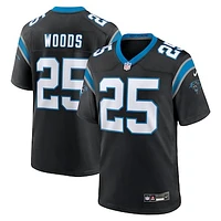 Men's Nike Xavier Woods Black Carolina Panthers Team Game Jersey