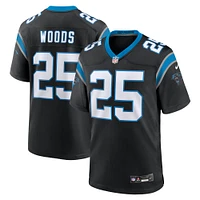 Men's Nike Xavier Woods Black Carolina Panthers Team Game Jersey