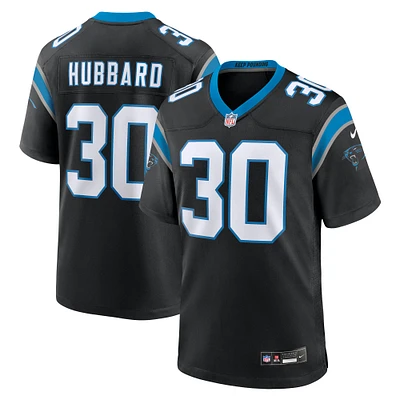 Men's Nike Chuba Hubbard Black Carolina Panthers Team Game Jersey