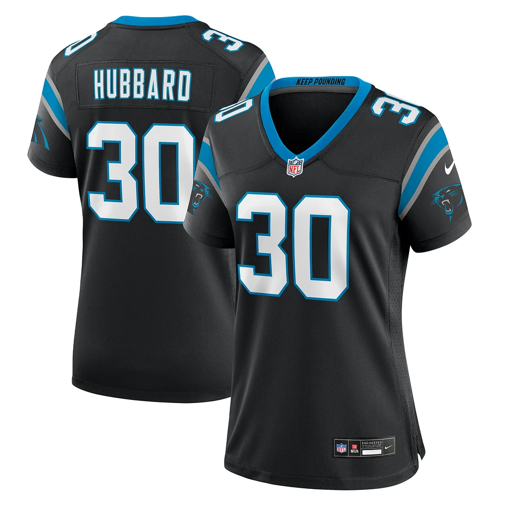 Women's Nike Chuba Hubbard Black Carolina Panthers Team Game Jersey