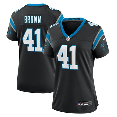 Women's Nike Spencer Brown Black Carolina Panthers Team Game Jersey