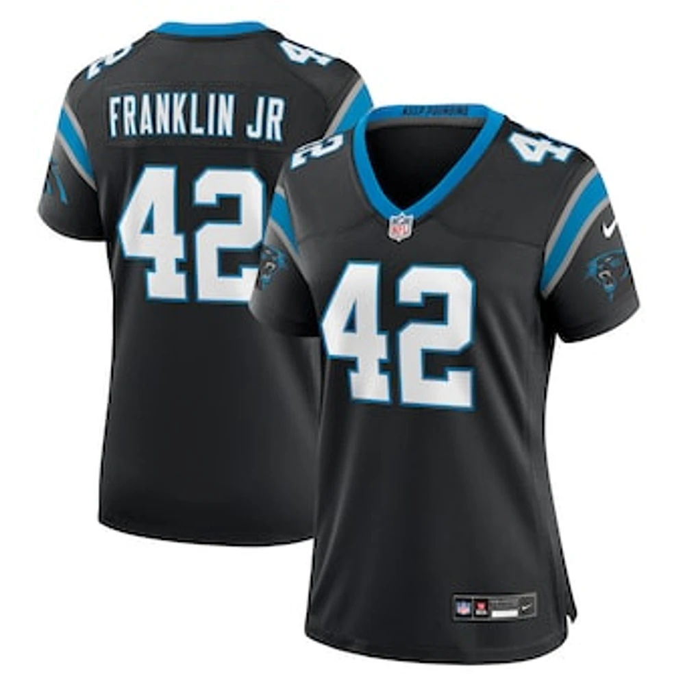 Women's Nike Sam Franklin Jr. Black Carolina Panthers Team Game Jersey