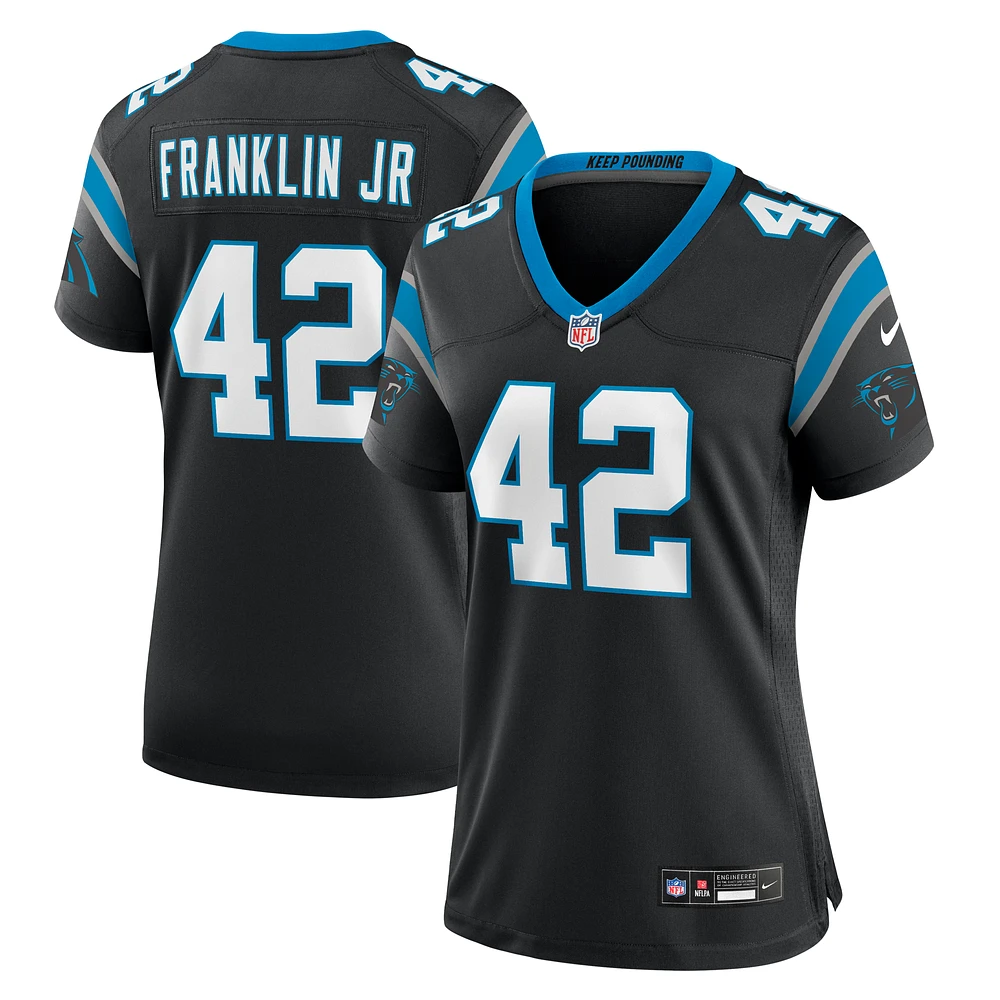 Women's Nike Sam Franklin Jr. Black Carolina Panthers Team Game Jersey