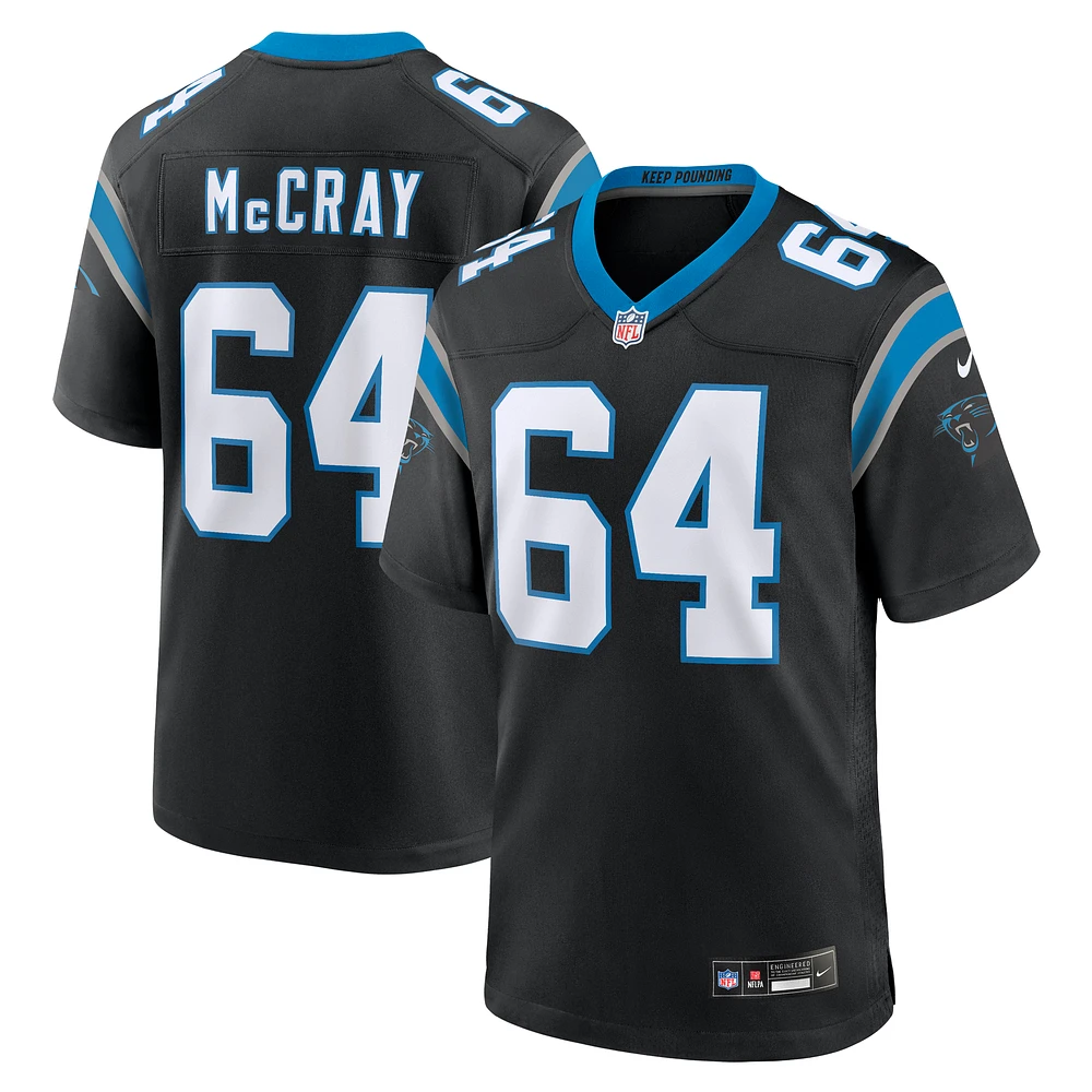 Men's Nike Justin McCray Black Carolina Panthers Team Game Jersey