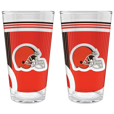 Cleveland Browns Two-Piece 16oz. Pint Glass Set