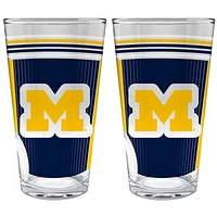 Michigan Wolverines Two-Piece 16oz. Pint Glass Set