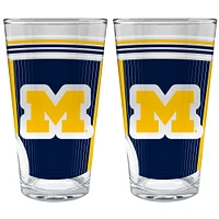Michigan Wolverines Two-Piece 16oz. Pint Glass Set