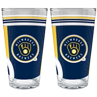 Milwaukee Brewers Two-Piece 16oz. Pint Glass Set