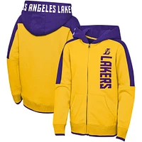 Preschool Gold Los Angeles Lakers Post-Up Full-Zip Hoodie