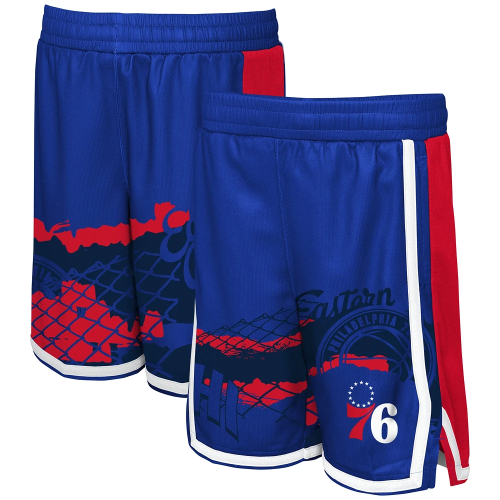 Youth Royal Philadelphia 76ers Fade Away Shorts