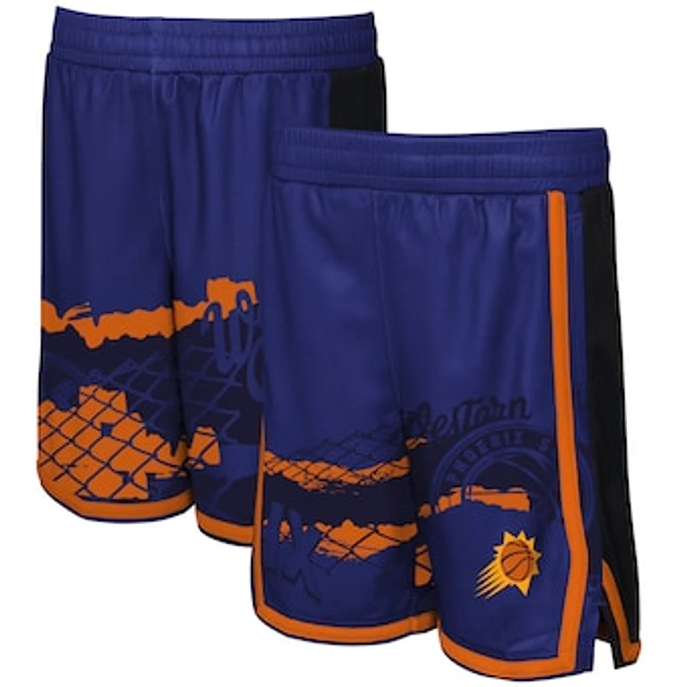 Youth Purple Phoenix Suns Fade Away Shorts