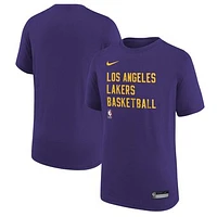 Youth Nike Purple Los Angeles Lakers Essential Practice T-Shirt