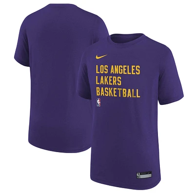 Youth Nike Purple Los Angeles Lakers Essential Practice T-Shirt