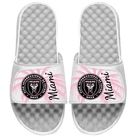 Men's ISlide White Inter Miami CF Tonal Palm Tree Slide Sandals