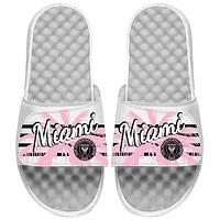 Youth ISlide Inter Miami CF Striped Palm Tree Slide Sandals