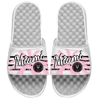 Youth ISlide Inter Miami CF Striped Palm Tree Slide Sandals