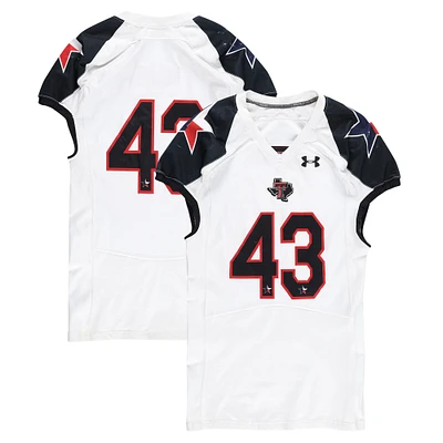 Texas Tech Red Raiders Team-Issued #43 White and Black Jersey from the 2013 NCAA Football Season