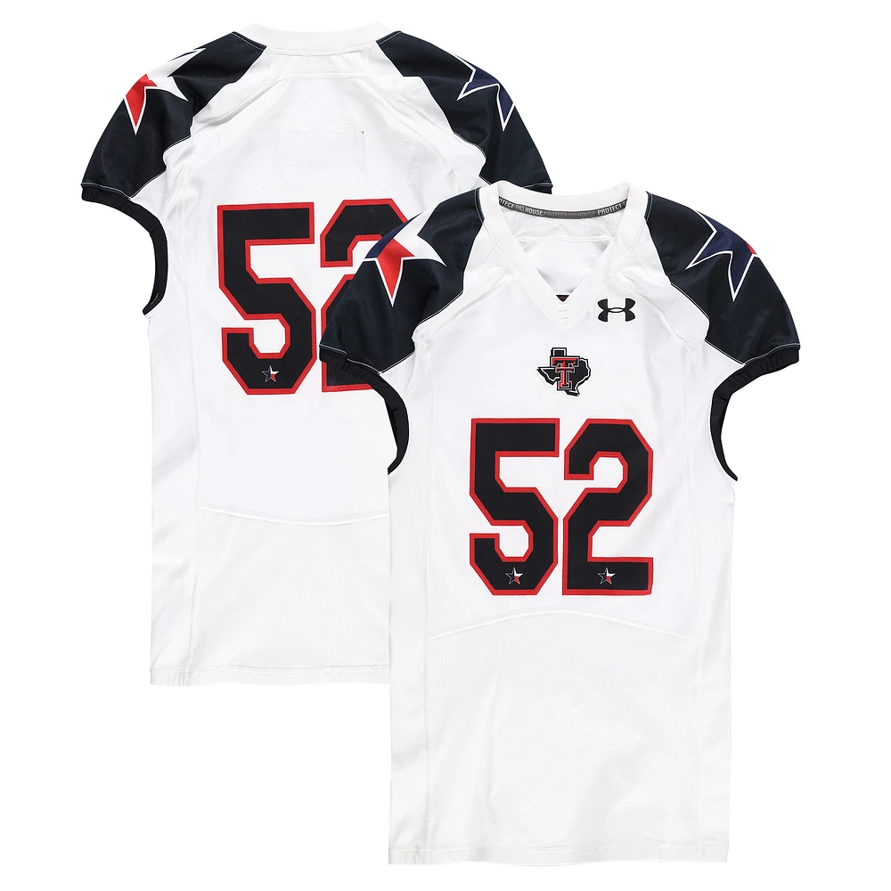 Texas Tech Red Raiders Team-Issued #52 White and Black Jersey from the 2013 NCAA Football Season