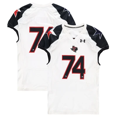 Texas Tech Red Raiders Team-Issued #74 White and Black Jersey from the 2013 NCAA Football Season