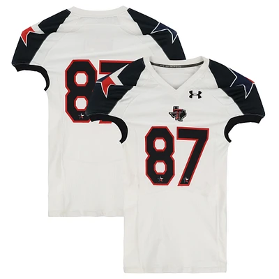 Texas Tech Red Raiders Team-Issued #87 White and Black Jersey from the 2013 NCAA Football Season